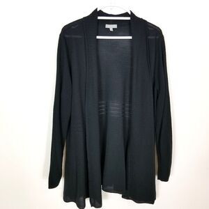 Habitat Women Lightweight Cardigan Sweater Sz XL Black Open Front Lagenlook